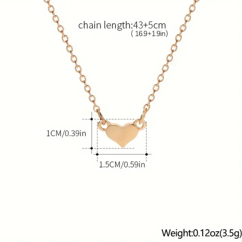 Minimalist Gold Heart Pendant Necklace